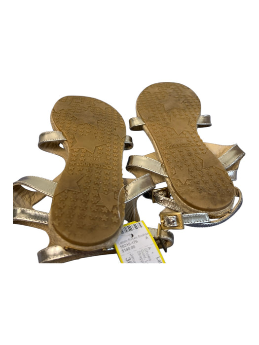 Jimmy Choo Shoe Size 36 Gold Leather Flip Flop Almond Toe Strappy Flat Shoes Gold / 36