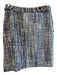 Akris Size 4 Blue & Cream Cotton Blend Tweed Wrap Skirt Two Pocket Skirt Blue & Cream / 4