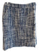 Akris Size 4 Blue & Cream Cotton Blend Tweed Wrap Skirt Two Pocket Skirt Blue & Cream / 4