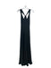 J Crew Size 2P Black Silk V Neck Sleeveless Gown Black / 2P
