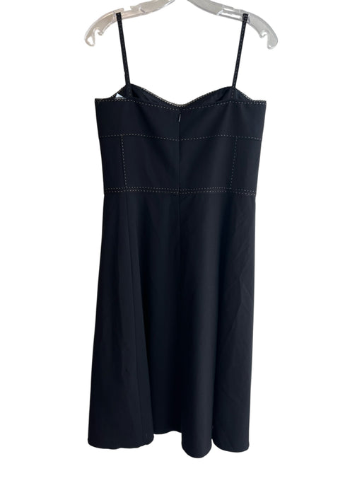 Elie Tahari Size Est M/L Black No Fabric Tag Square Neck Spaghetti Strap Dress Black / Est M/L
