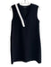 Rag & Bone Size 4 Black & White Polyester V Neck Pockets Below Knee Dress Black & White / 4