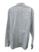 Ferragamo Size XL White & Blue Cotton Micro Button up Men's Long Sleeve Shirt White & Blue / XL
