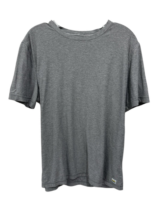 Vuori Size Est M Gray Solid Men's Short Sleeve Gray / Est M