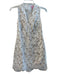 Lilly Pulitzer Size 0 Cream & Gold Cotton V Neck Floral Embroidery Dress Cream & Gold / 0