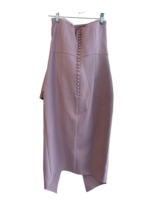 Elliatt Size S Lavender Polyester Strapless Back Button Below Knee Dress Lavender / S