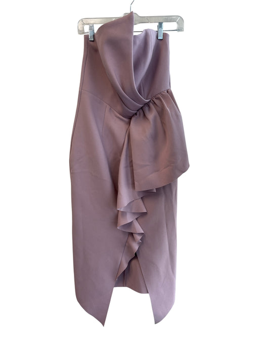 Elliatt Size S Lavender Polyester Strapless Back Button Below Knee Dress Lavender / S
