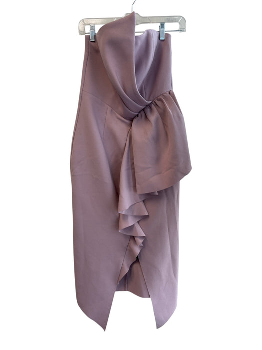 Elliatt Size S Lavender Polyester Strapless Back Button Below Knee Dress Lavender / S