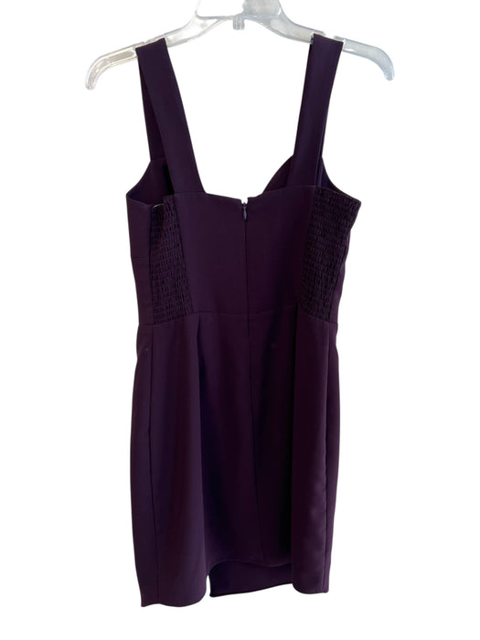 Amanda Uprichard Size S Dark Purple Polyester V Neck Sleeveless Back Zip Dress Dark Purple / S