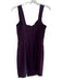 Amanda Uprichard Size S Dark Purple Polyester V Neck Sleeveless Back Zip Dress Dark Purple / S