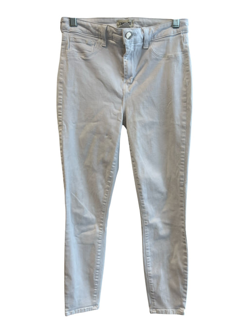 L'agence Size 29 White Cotton High Rise Zip Fly Faux front pockets Skinny Jeans White / 29
