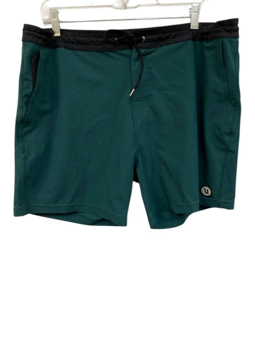 Vuori Size 36 Green & Black Polyester Solid Athleisure Men's Shorts Green & Black / 36
