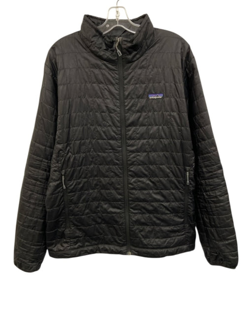 Patagonia Size XL Black Polyester Solid Zipper Men's Jacket Black / XL