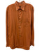 Burberry London Size L Orange Cotton Solid Button Down Men's Long Sleeve Shirt Orange / L