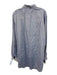 Ralph Lauren AS IS Size 16.5 Blue Cotton Solid Button Up Men's Long Sleeve Shirt Blue / 16.5