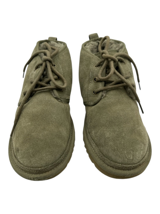 Ugg Shoe Size 8 Green Suede Solid Fur Lined Sneaker Men's Shoes Green / 8