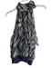 Ramy Brook Size XS Gray & Black Silk Sleeveless High Neck Zebra Lines Top Gray & Black / XS