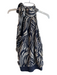 Ramy Brook Size XS Gray & Black Silk Sleeveless High Neck Zebra Lines Top Gray & Black / XS