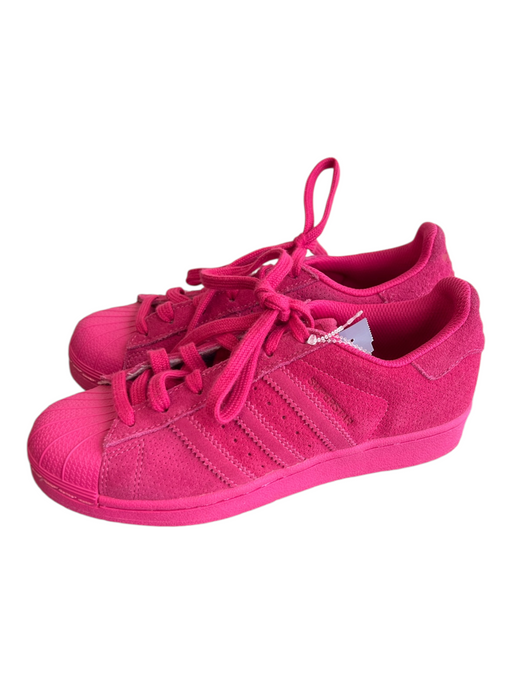 Adidas Shoe Size 4 Hot pink Suede Low Top Lace Up Round Toe Sneaker Shoes Hot pink / 4