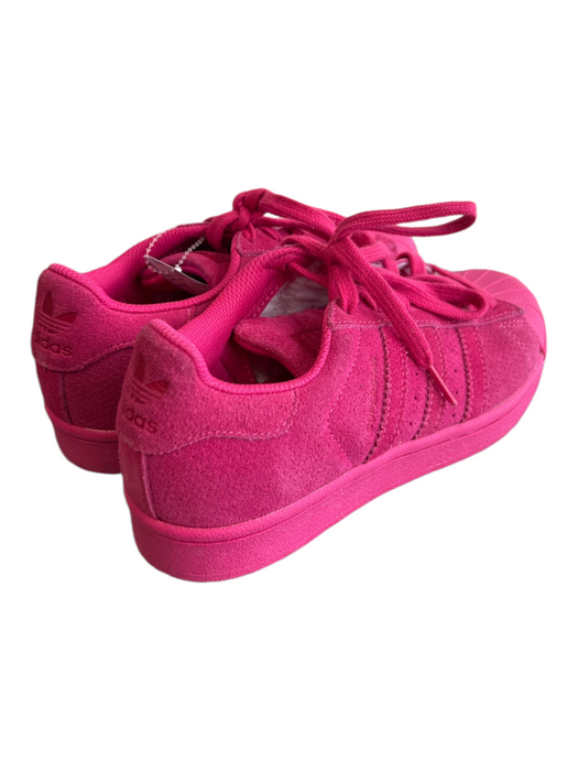 Adidas Shoe Size 4 Hot pink Suede Low Top Lace Up Round Toe Sneaker Shoes Hot pink / 4
