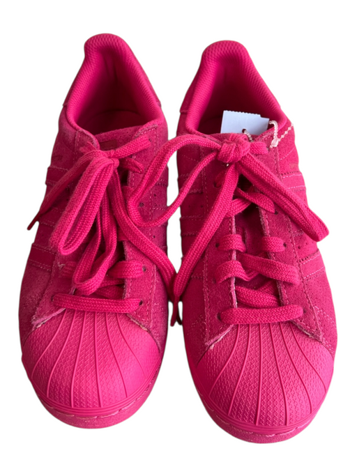 Adidas Shoe Size 4 Hot pink Suede Low Top Lace Up Round Toe Sneaker Shoes Hot pink / 4