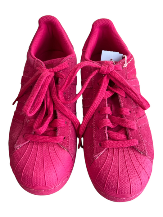 Adidas Shoe Size 4 Hot pink Suede Low Top Lace Up Round Toe Sneaker Shoes Hot pink / 4