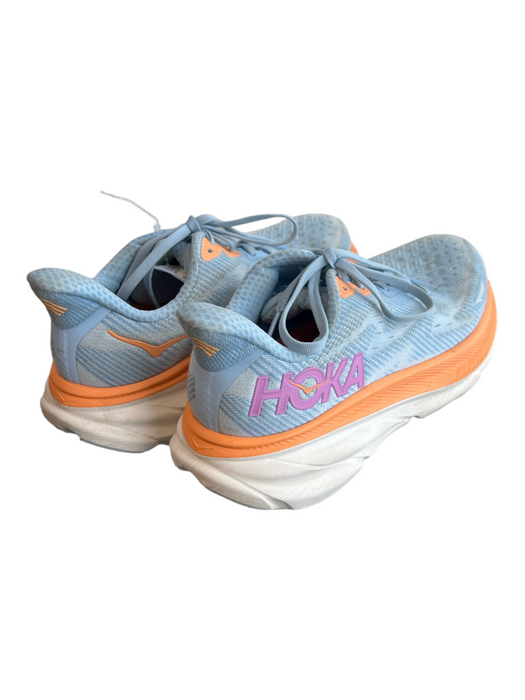 Hoka Shoe Size 9 Blue & Orange Fabric Low Top Lace Up Sneaker Shoes Blue & Orange / 9