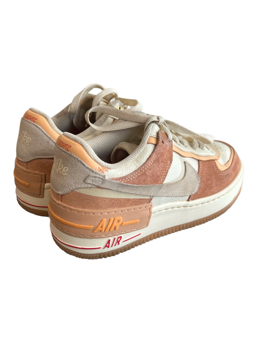 Nike Air Shoe Size 6 Cream & Peach Leather & Suede Low Top Lace Up Sneaker Shoes Cream & Peach / 6