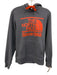 The North Face Size XS Orange & Gray Cotton Blend Solid Hoodie Men's Jacket Orange & Gray / XS