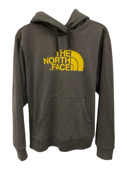 The North Face Size S Orange & Yellow Cotton Blend Solid Hoodie Men's Jacket Orange & Yellow / S