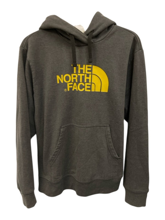 The North Face Size S Orange & Yellow Cotton Blend Solid Hoodie Men's Jacket Orange & Yellow / S