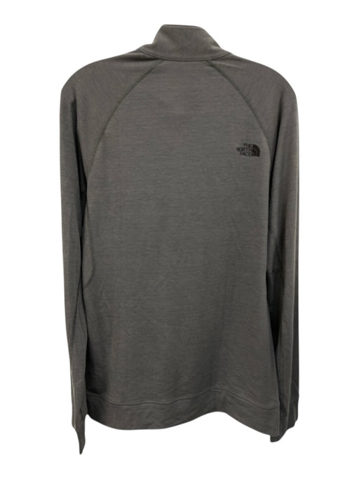 The North Face Size S Gray & Black Polyester Quarter Zip Men's Long Sleeve Shirt Gray & Black / S