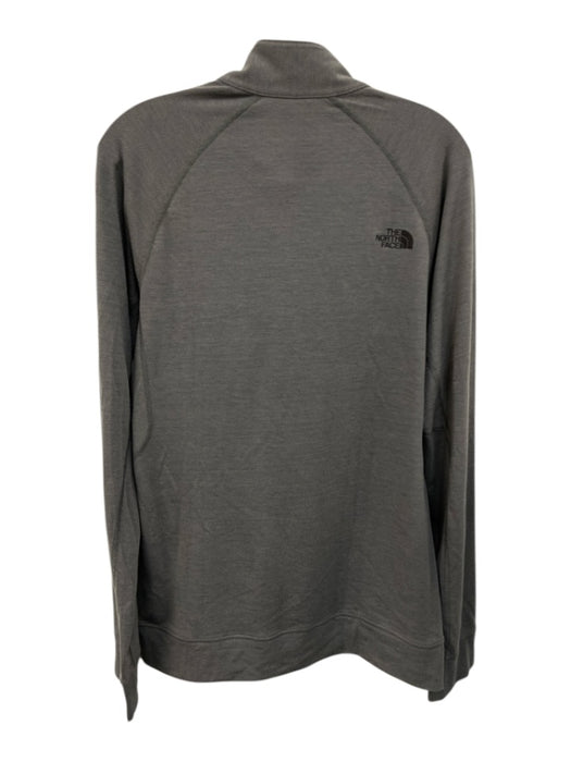 The North Face Size S Gray & Black Polyester Quarter Zip Men's Long Sleeve Shirt Gray & Black / S