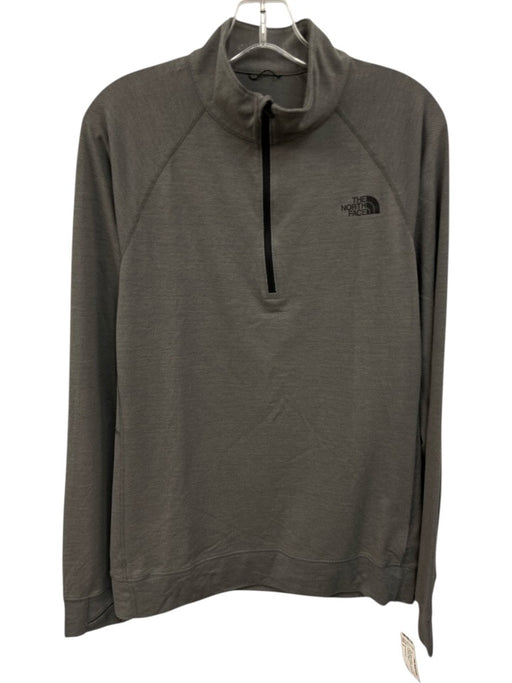 The North Face Size S Gray & Black Polyester Quarter Zip Men's Long Sleeve Shirt Gray & Black / S