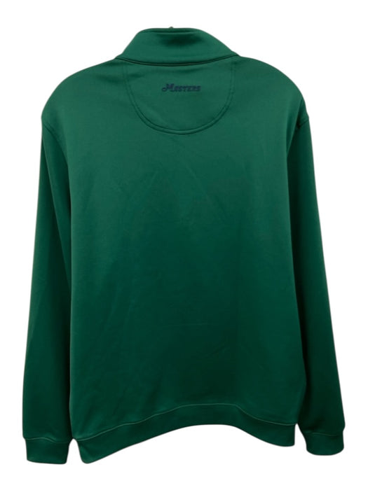 Masters Tech Size M Green Polyester Solid Quarter Zip Men's Long Sleeve Shirt Green / M