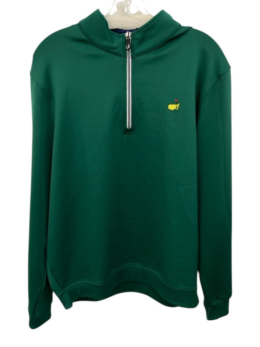 Masters Tech Size M Green Polyester Solid Quarter Zip Men's Long Sleeve Shirt Green / M