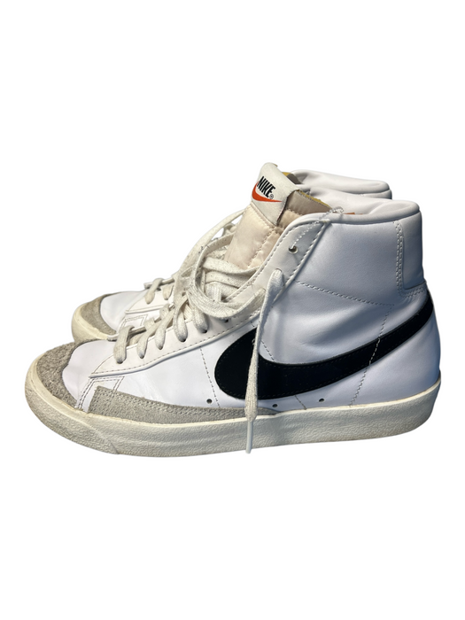Nike Shoe Size 10 White & Black Leather & Suede High Top Lace Up Round Toe Shoes White & Black / 10