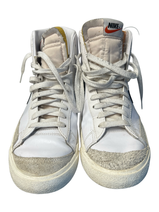 Nike Shoe Size 10 White & Black Leather & Suede High Top Lace Up Round Toe Shoes White & Black / 10