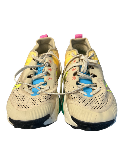 Nike Shoe Size 6.5 Beige, Yellow & Green Fabric Perforated Low Top Lace Up Shoes Beige, Yellow & Green / 6.5