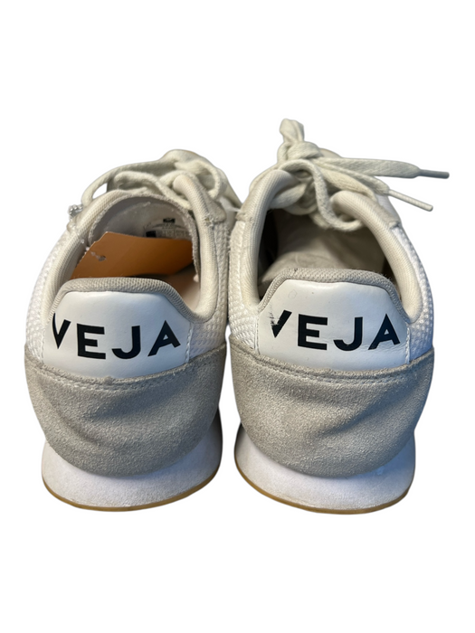 Veja Shoe Size 7 White & Gray Suede & Fabric Low Top Lace Up Almond Toe Shoes White & Gray / 7