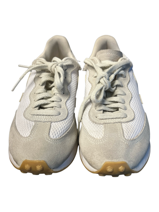 Veja Shoe Size 7 White & Gray Suede & Fabric Low Top Lace Up Almond Toe Shoes White & Gray / 7