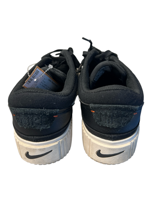 Nike Shoe Size 8 Black Leather Low Top Lace Up Round Toe Sneaker Shoes Black / 8