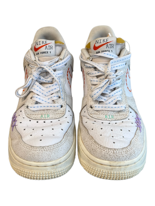 Nike Shoe Size 7 White Leather Perforated Low Top Lace Up Sneaker Shoes White / 7