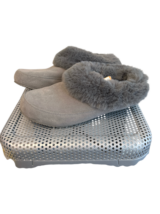 Sorel Shoe Size Est 7 Gray Suede Faux Fur Lining Low Back Round Toe Shoes Gray / Est 7