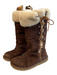 Ugg Australia Shoe Size 7 Dark Brown Suede Fleece Lining Round Toe Boots Dark Brown / 7