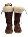 Ugg Australia Shoe Size 7 Dark Brown Suede Fleece Lining Round Toe Boots Dark Brown / 7