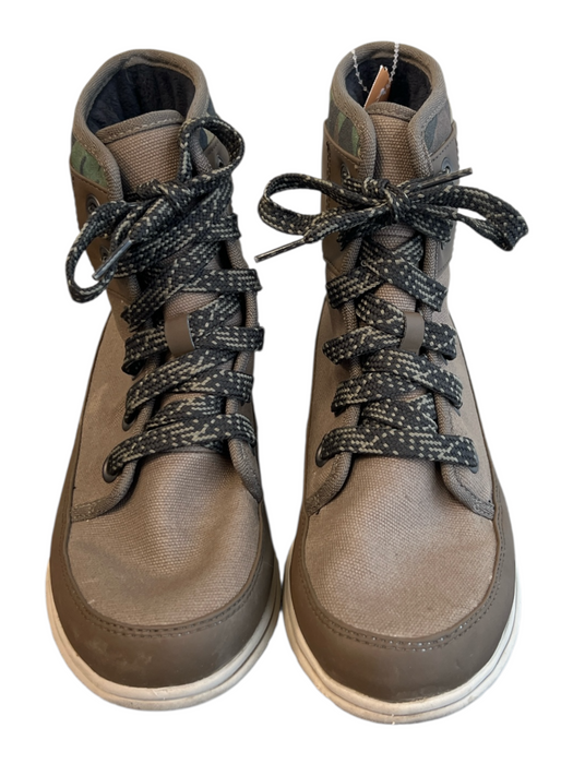 Sorel Shoe Size 8 Army Green & Gray Canvas Above Ankle Lace Up Boots Army Green & Gray / 8