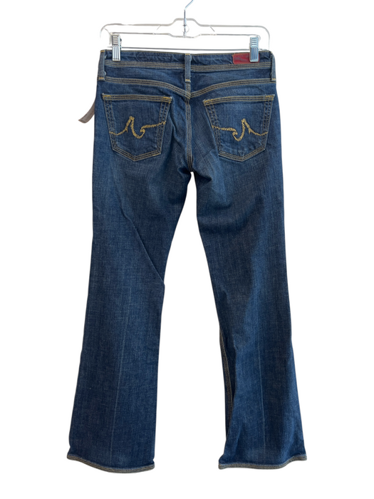 AG Size 26 Med Dark Wash Cotton Blend Low Rise Contrast Stitch Zip Fly Jeans Med Dark Wash / 26