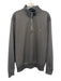 F & G tech Size L Dark Gray Synthetic Solid Quarter Zip Men's Long Sleeve Shirt Dark Gray / L