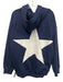 Elfric Eden NWT Size M Blue & White Cotton Blend Solid Hoodie Men's Jacket Blue & White / M